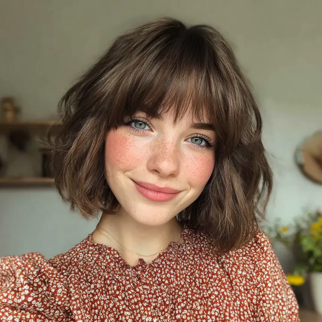 Rounded bob haircut for fine straight hair for women over