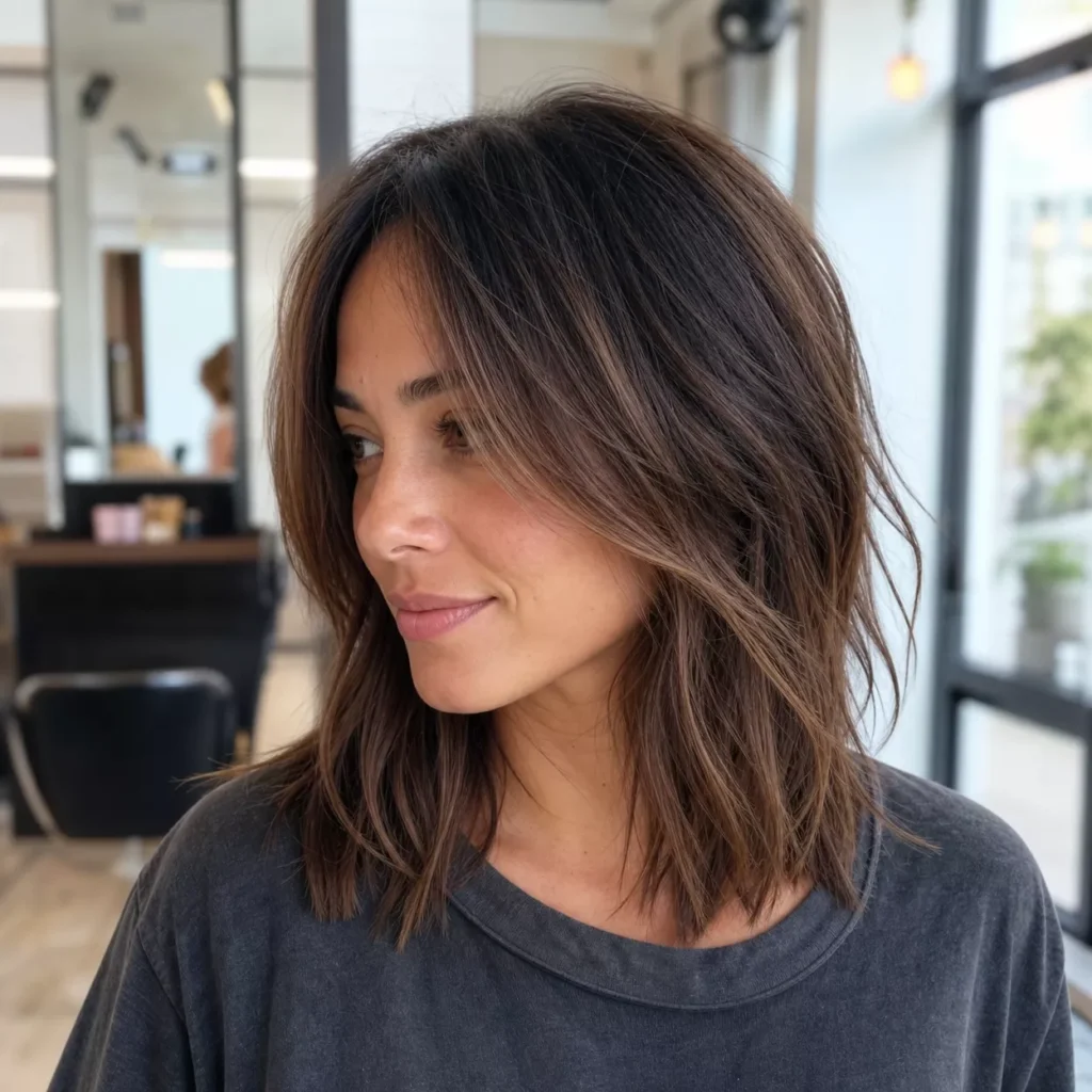 18 Textured Layered Mid Length Cut