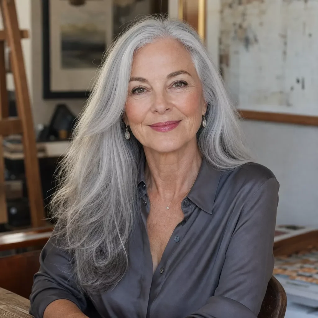 21 LONG GRAY HAIR ON OLDER WOMEN
