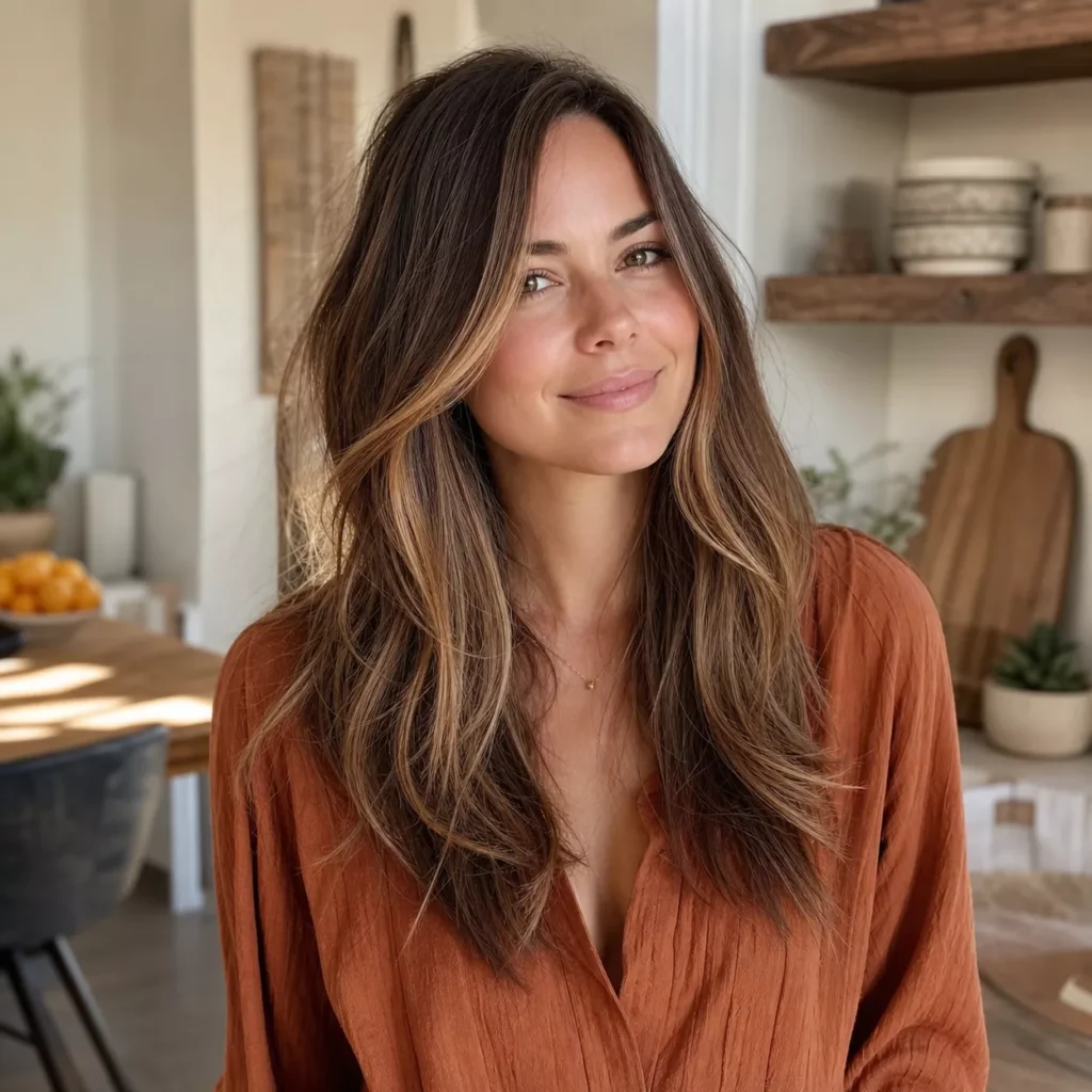 9 Long Layered Cut With Balayage