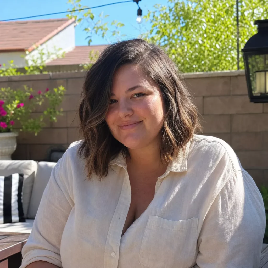 11 LONG BOB WITH BEACH WAVES AND SIDE PART