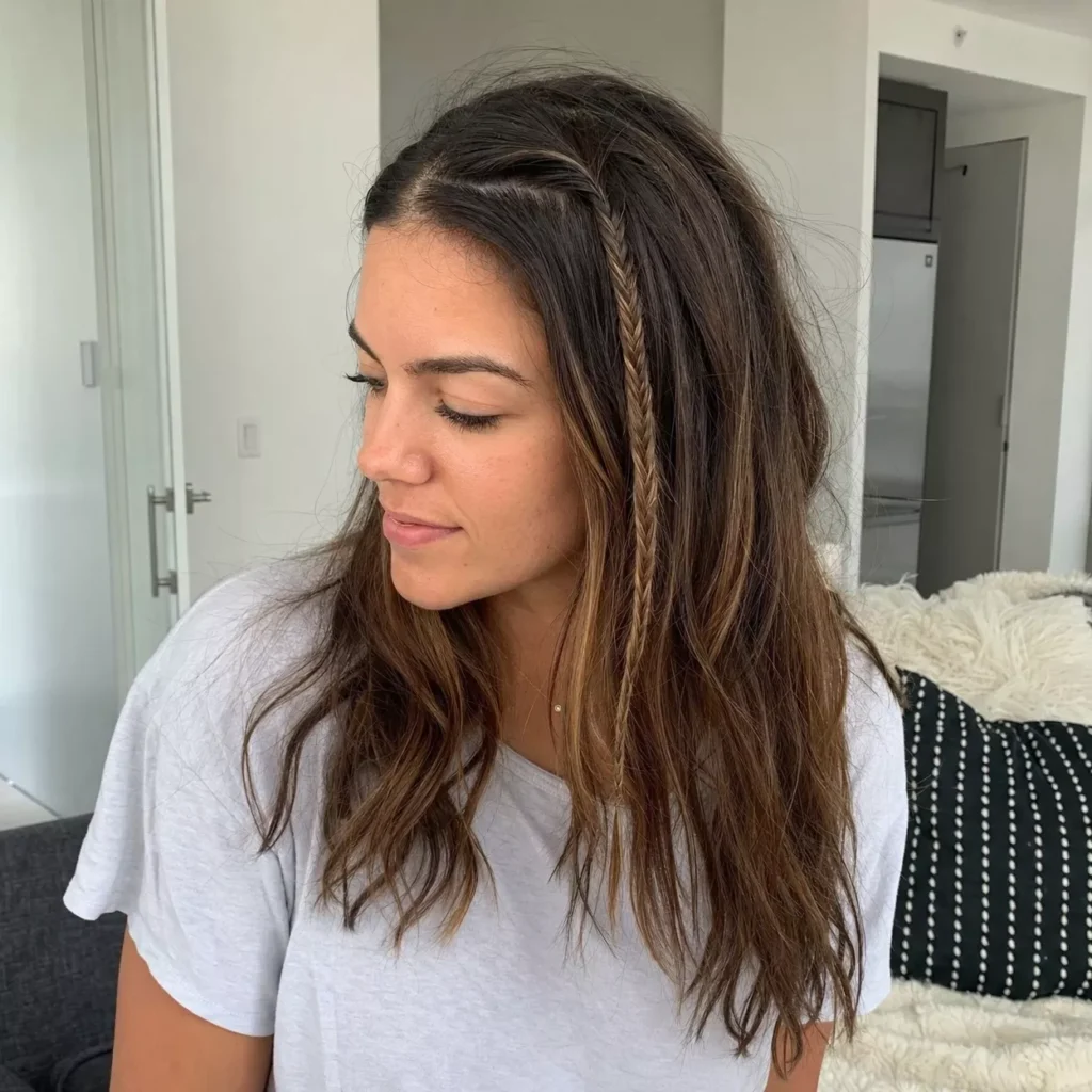 25 Fishtail Hairstyle Ideas That Look Hard But Are Easy 11 Mini Fishtail Accent Braid