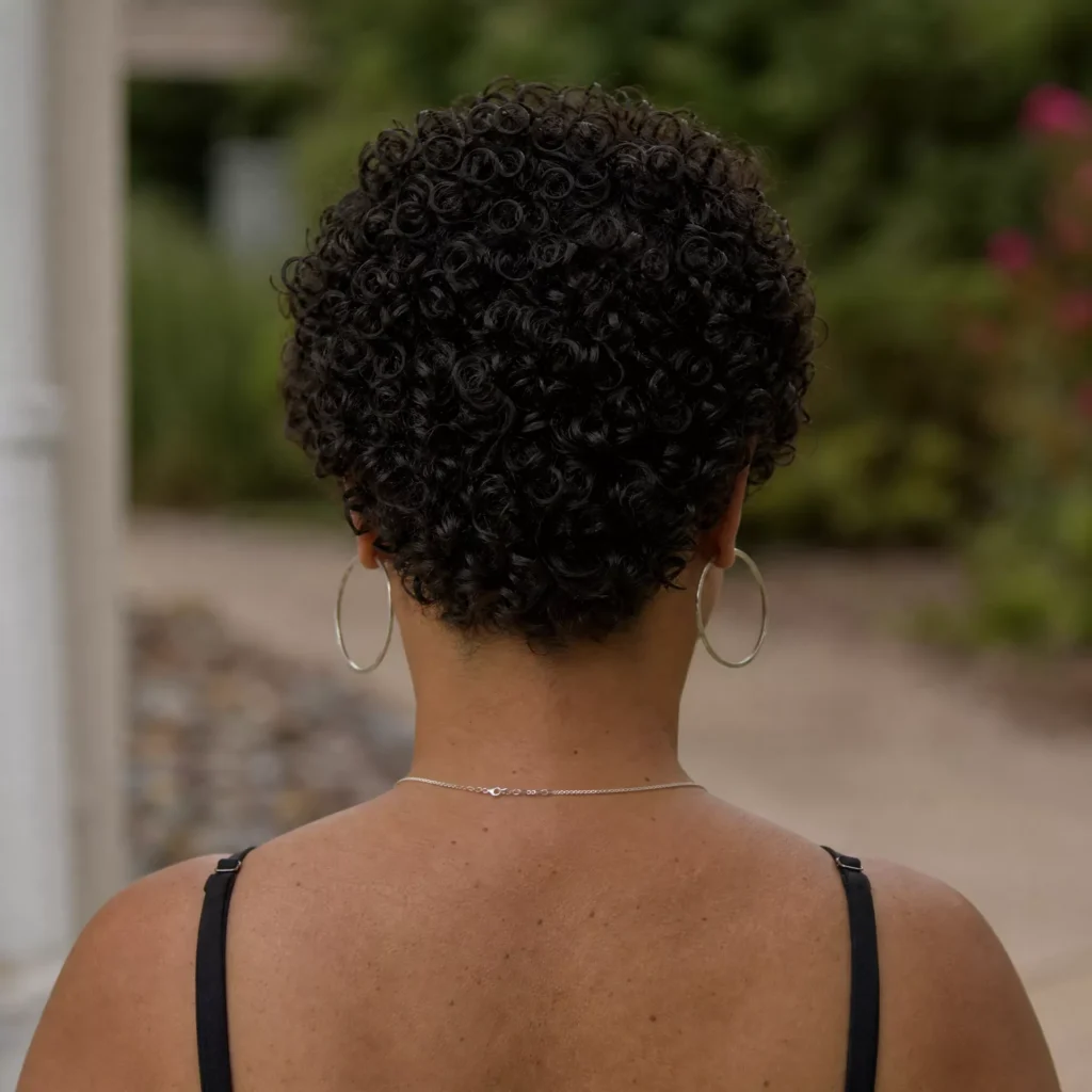 12 Curly Pixie Back View