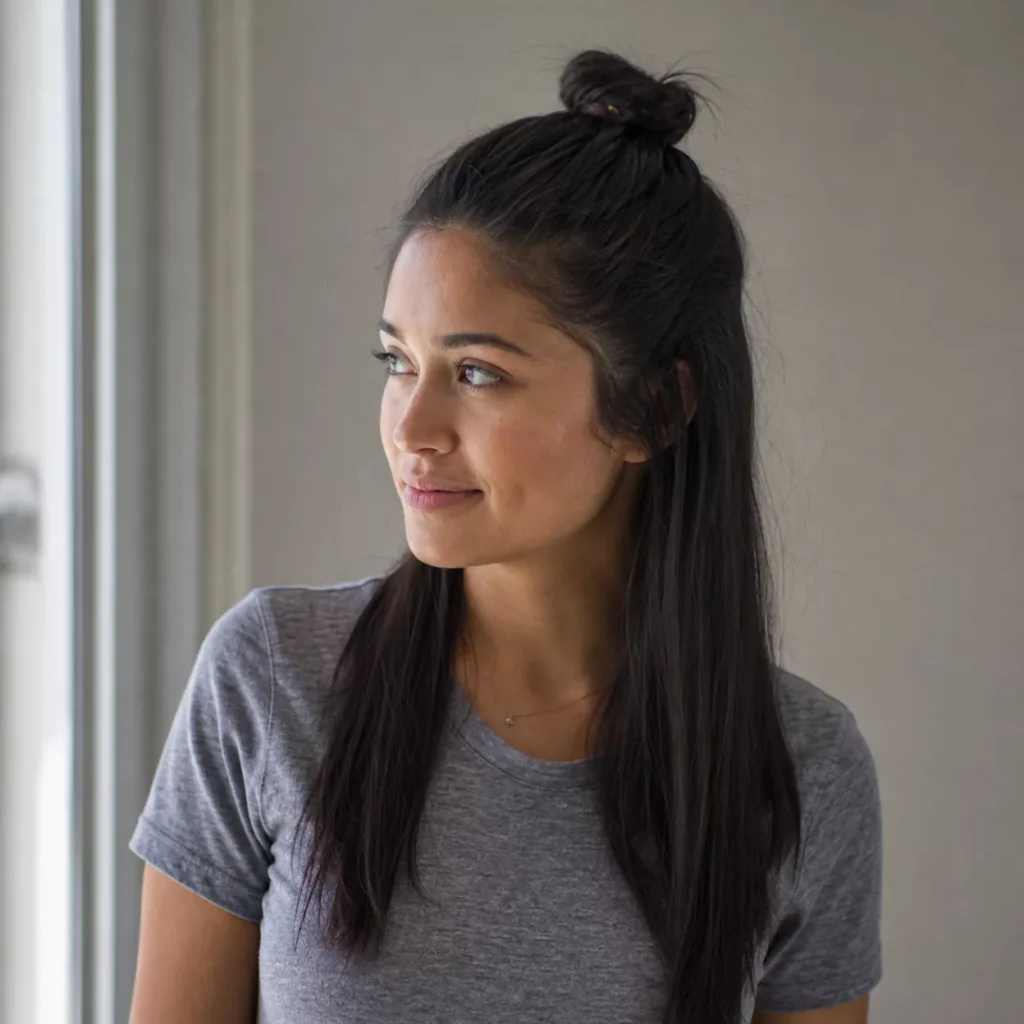 12 Half Up Top Knot