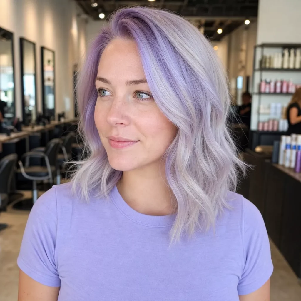 12 ICY BLONDE AND LAVENDER