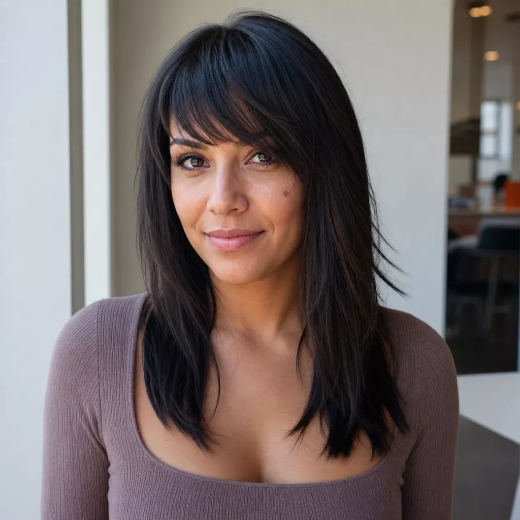 12 RAZOR CUT ANGLED BANGS
