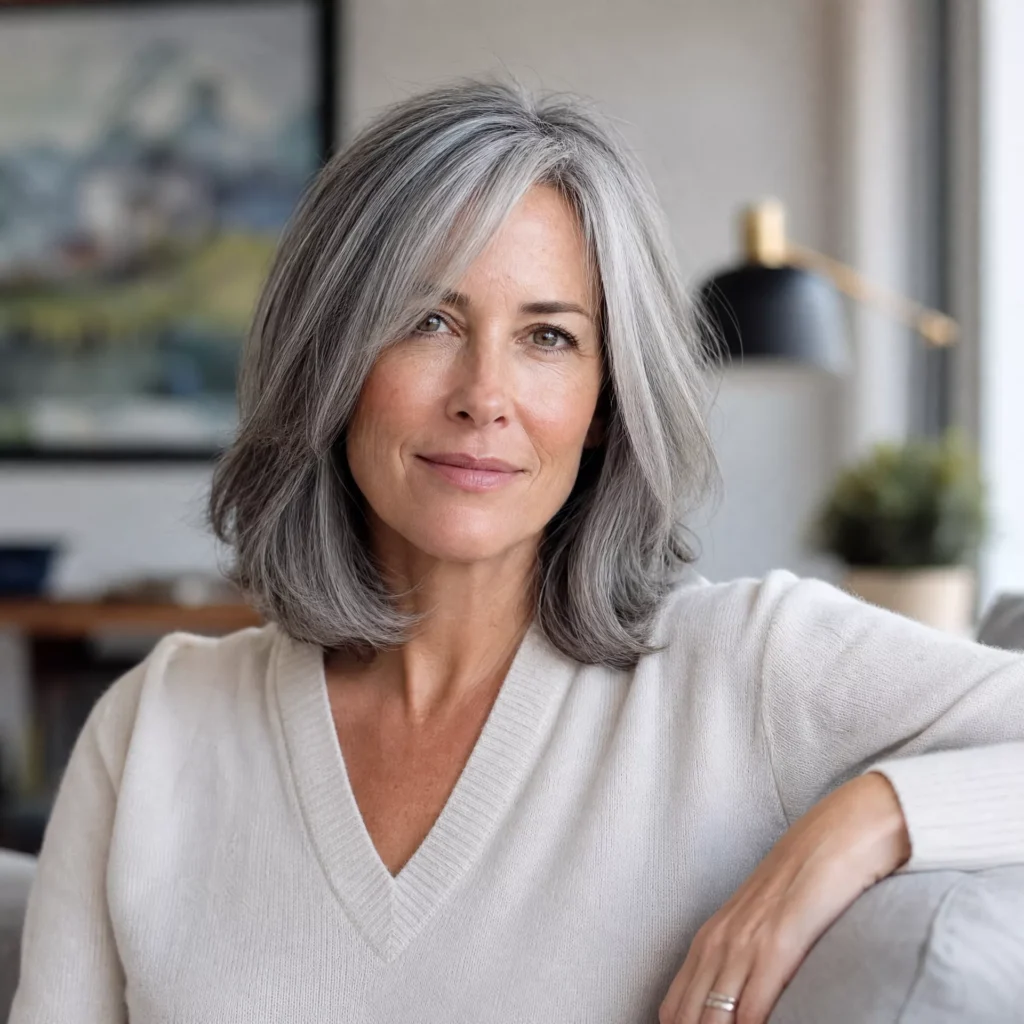 12 SHOULDER LENGTH GRAY CUT