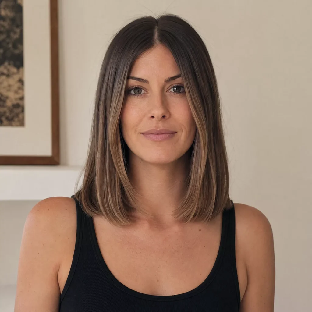 12 long bob with center part