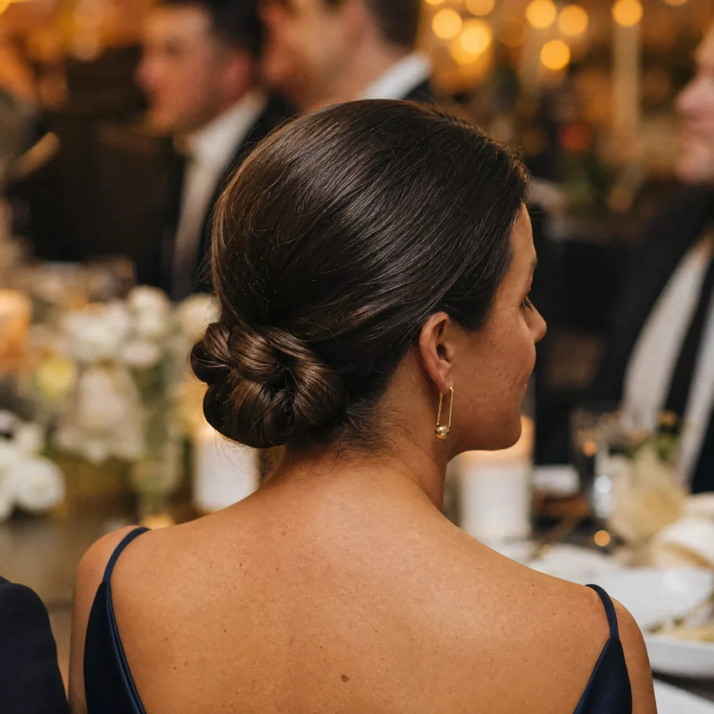 13 knotted low bun
