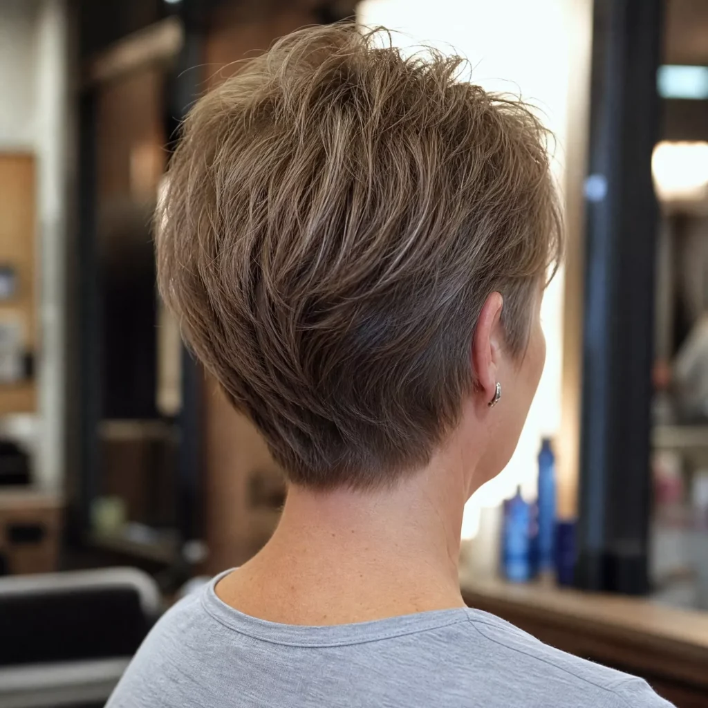 14 Short Stacked Back Pixie On Fine Hair