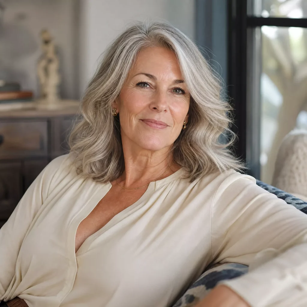 14 Shoulder Length Waves For Women Over 60