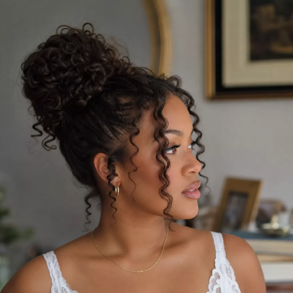 15 Messy Curly Bun