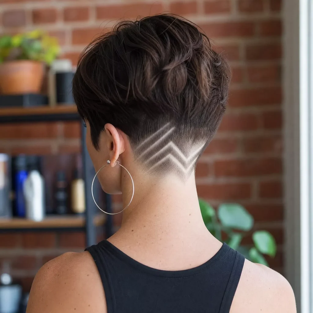 15 Nape Undercut Pixie Etched Design
