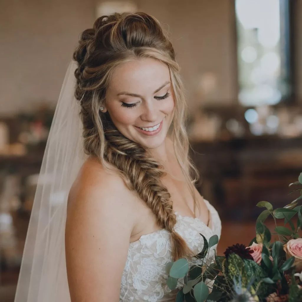 25 Fishtail Hairstyle Ideas That Look Hard But Are Easy 15 Romantic Bridal Fishtail
