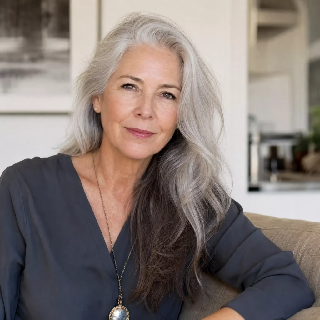 16 Natural Gray Long Hair For Women Over 60