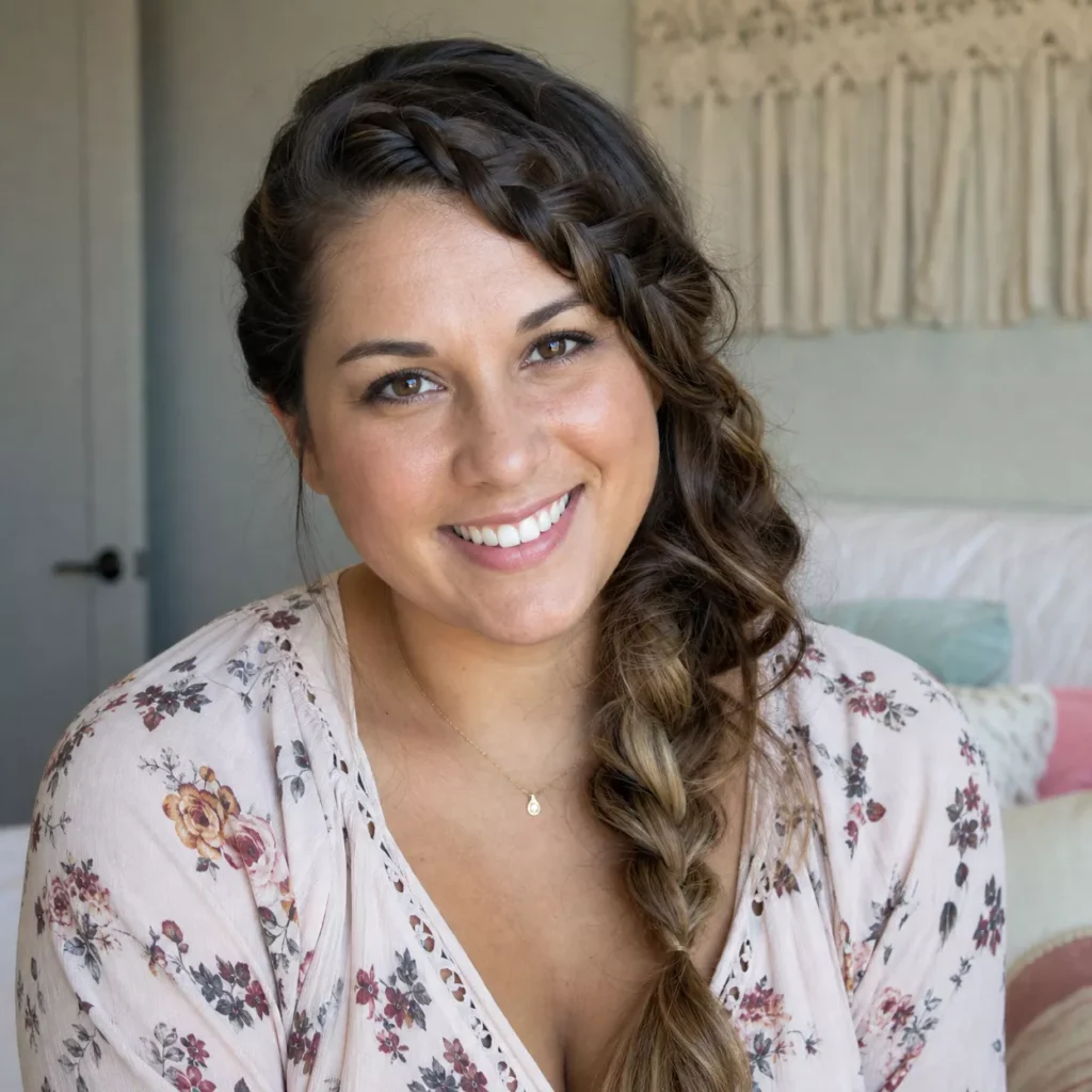 16 SIDESWEPT FRONT BRAID