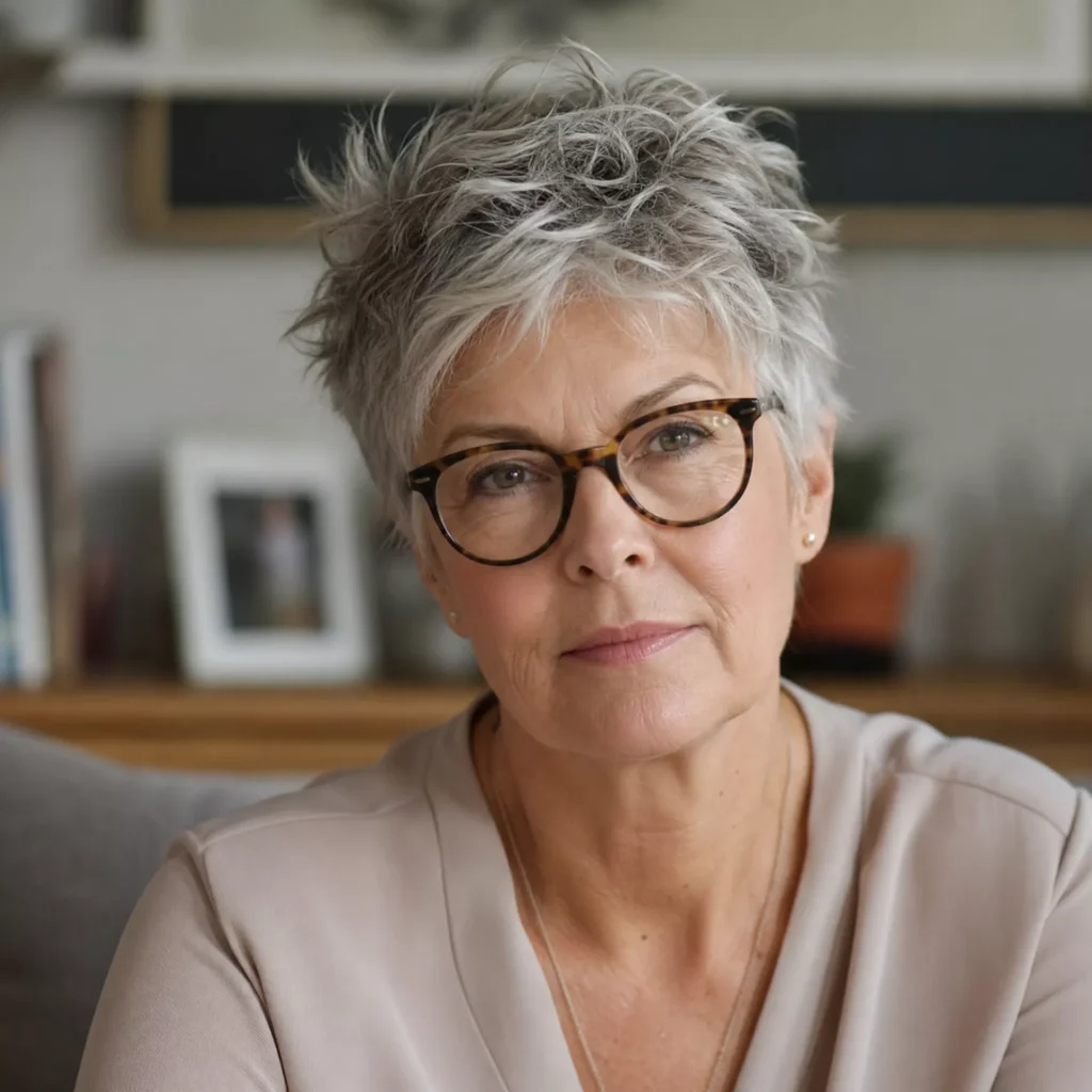 16 Tousled Short Grey Cut