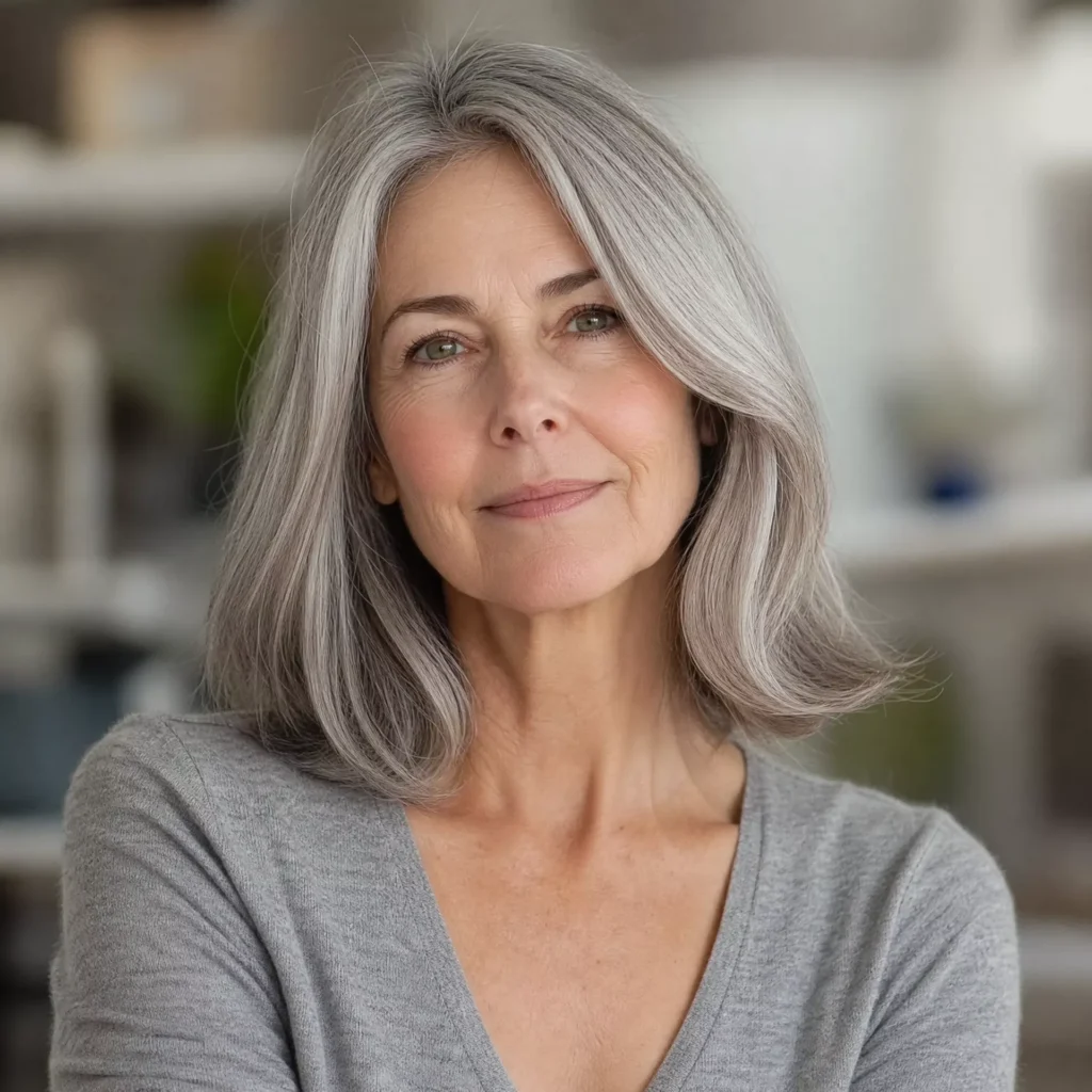 16 long bob on natural gray