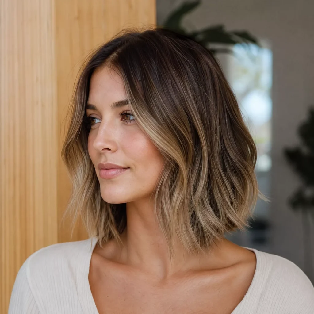 16 long bob with balayage