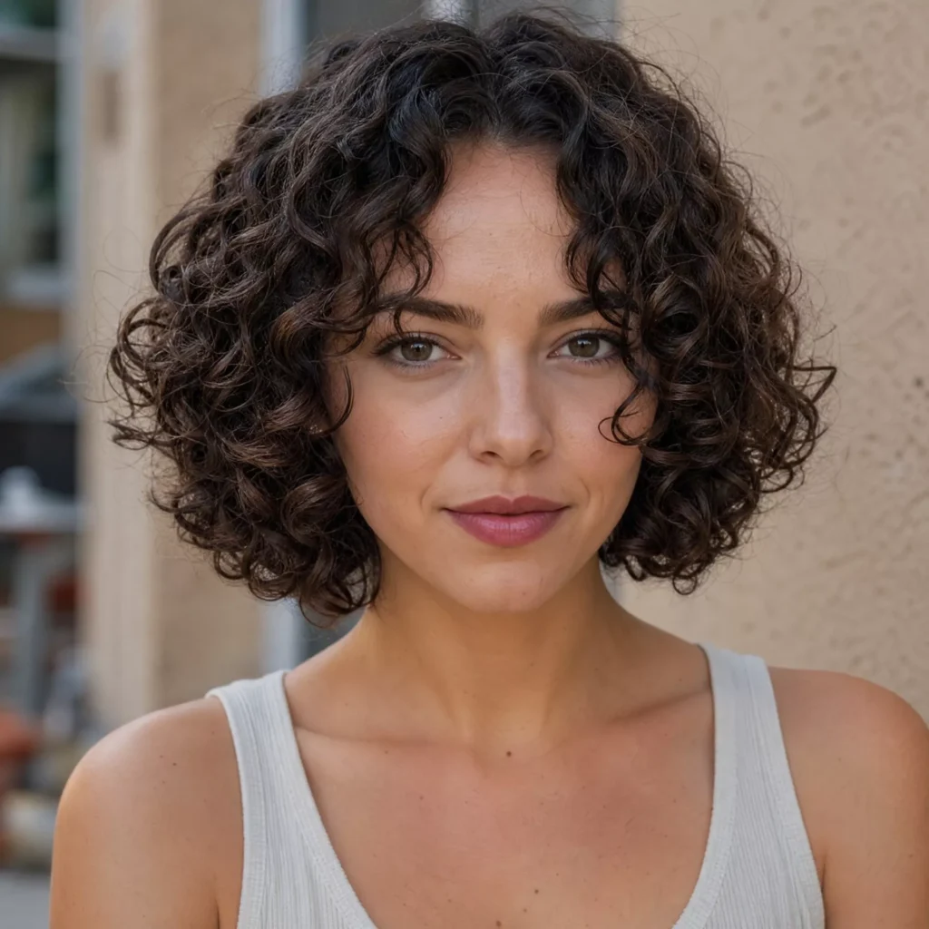23 Short Hairstyles for Heart Face Shape Women 16 short curly style