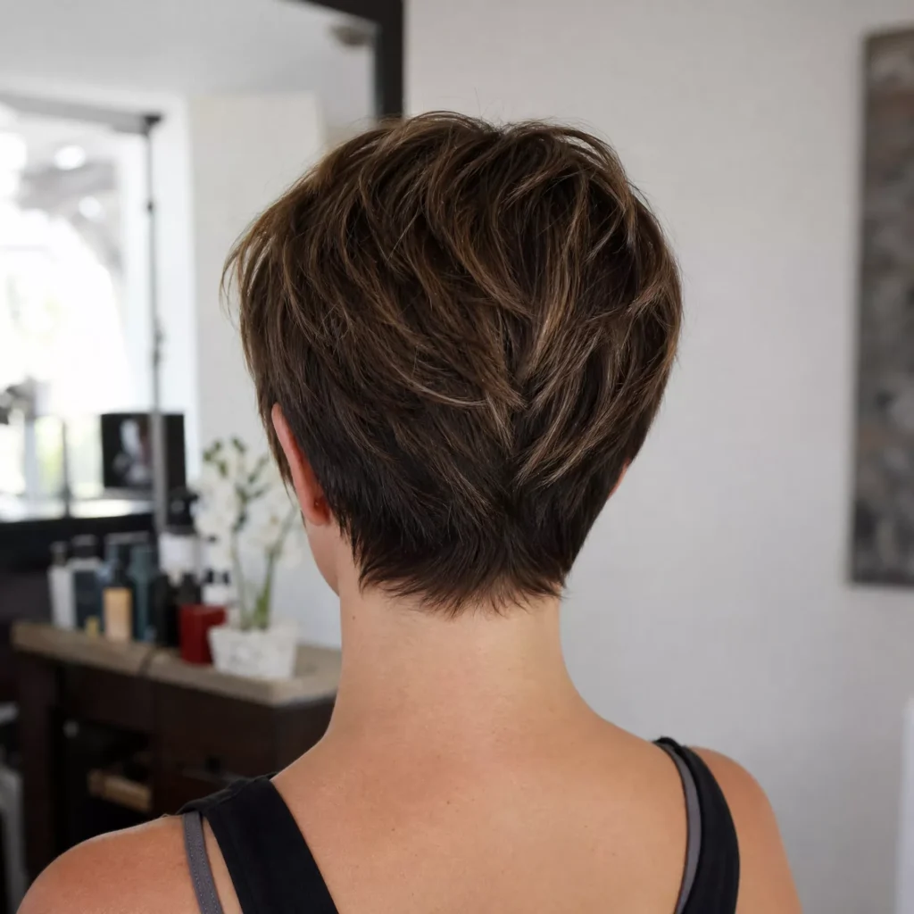 17 Pixie Cut Visible Layers Back