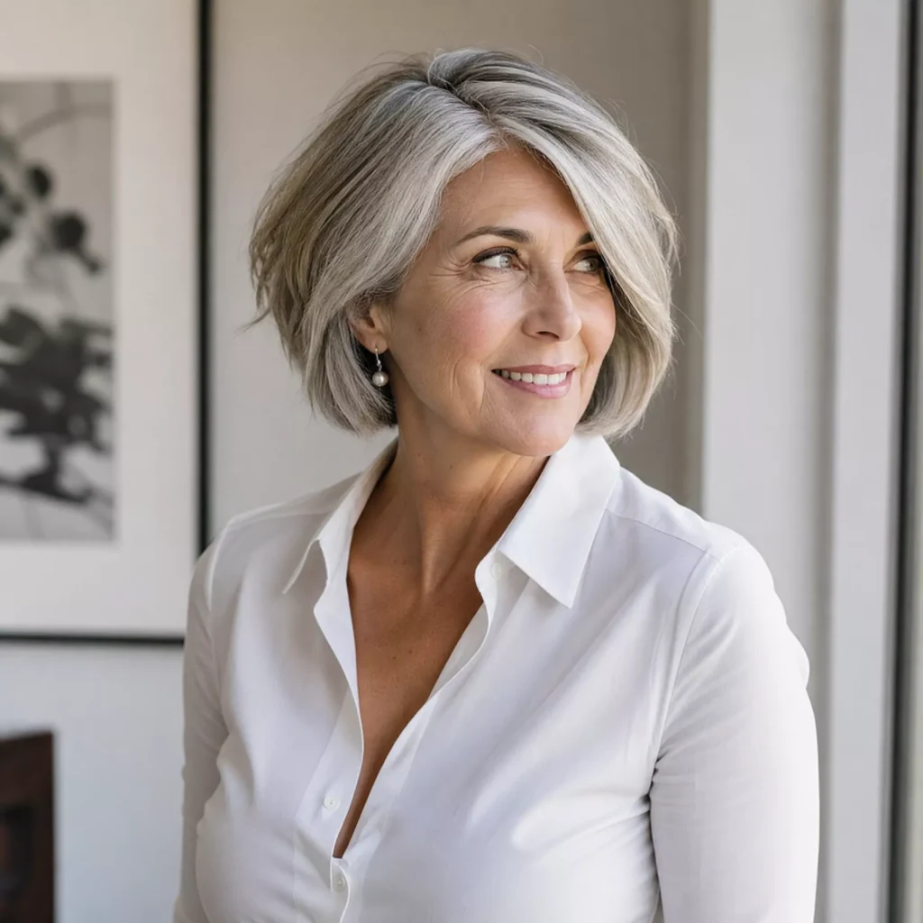 17 Textured Bob With Side Part For Women Over 60