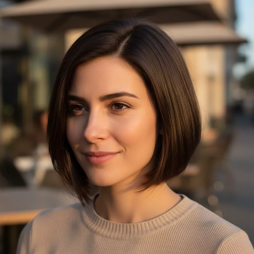 23 Short Hairstyles for Heart Face Shape Women 17 napelength bob