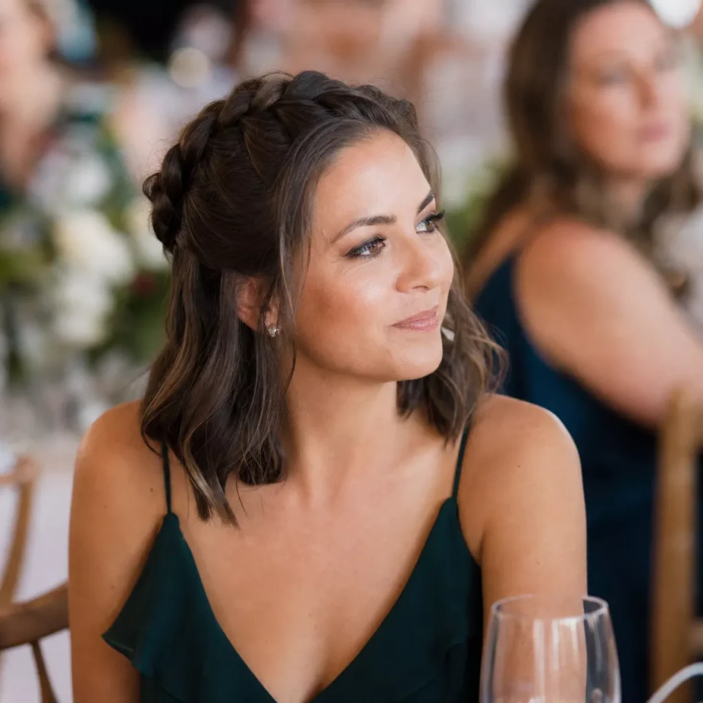 24 Wedding Guest Hairstyles for Shoulder Length Hair 18 DUTCH BRAID HALF UP