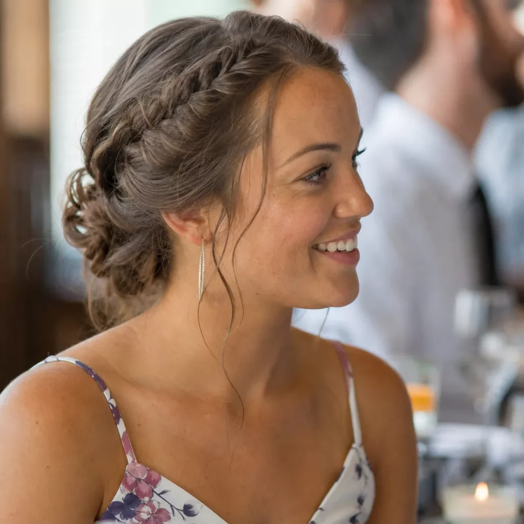 18 FRONT BRAID INTO LOOSE UPDO