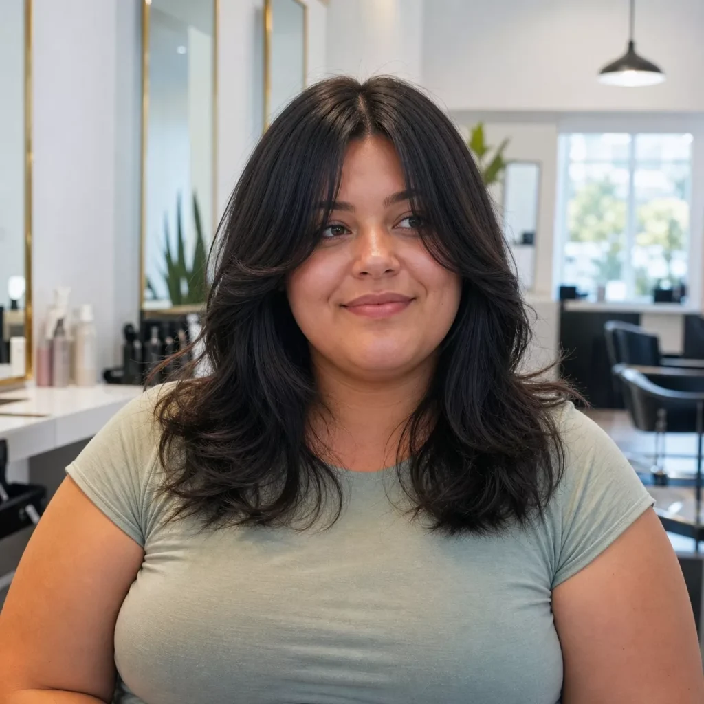 18 MEDIUM CUT WITH LONG CURTAIN BANGS