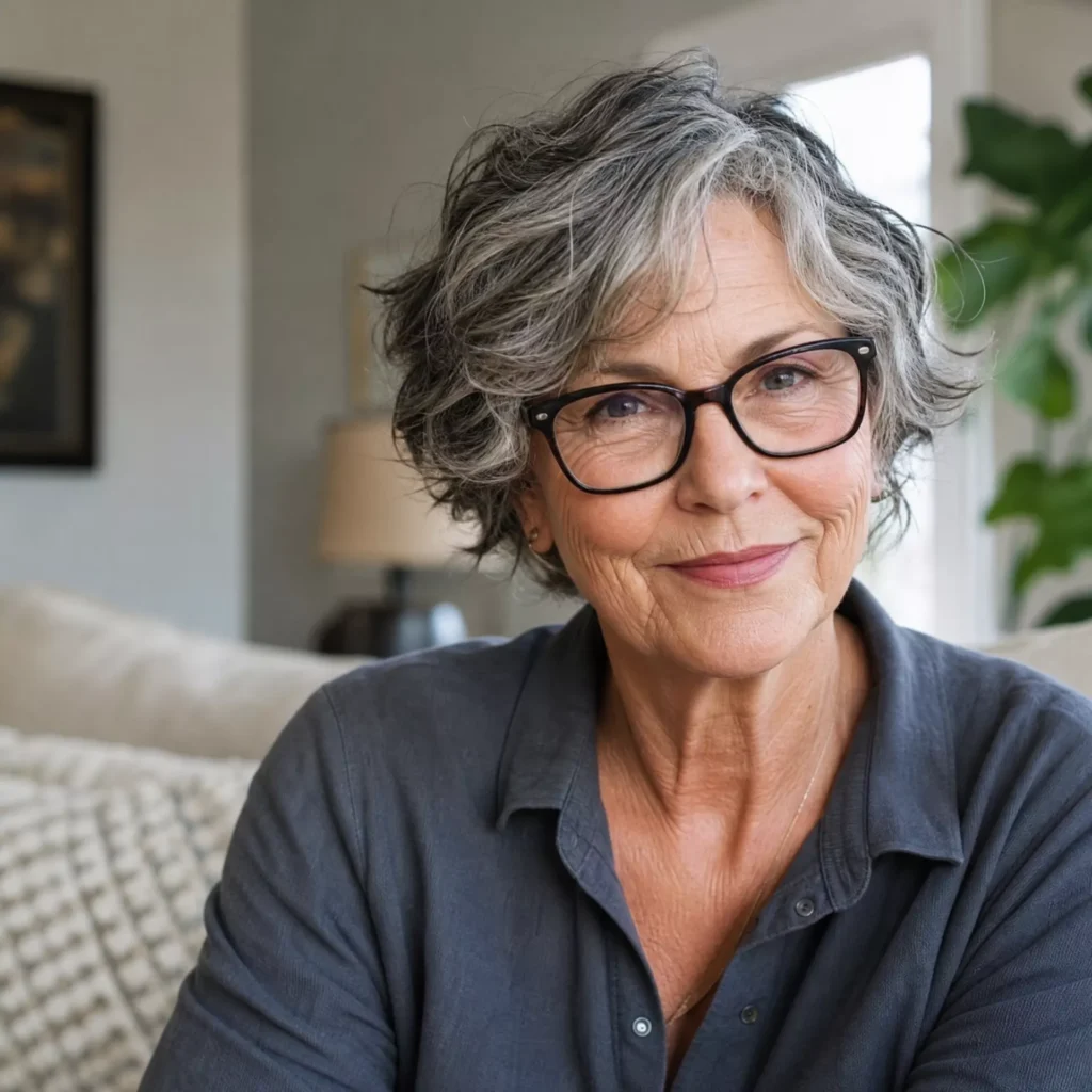 18 Short Wavy Grey Style