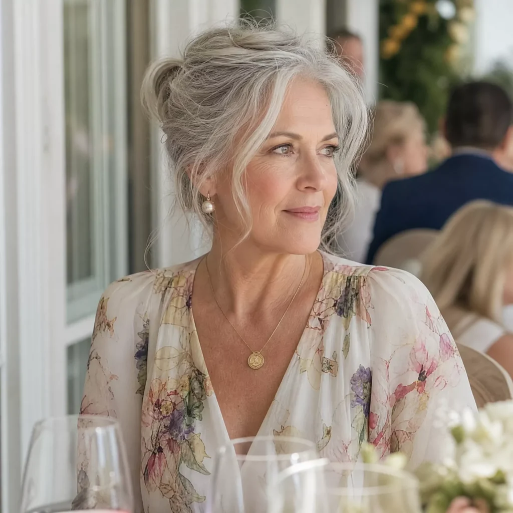 18 Soft Updo For Women Over 60