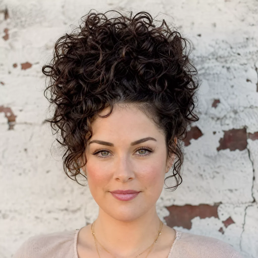 25 Curly Bob Hairstyles for Round Faces That Really Work 18 Voluminous Crown Curly Bob