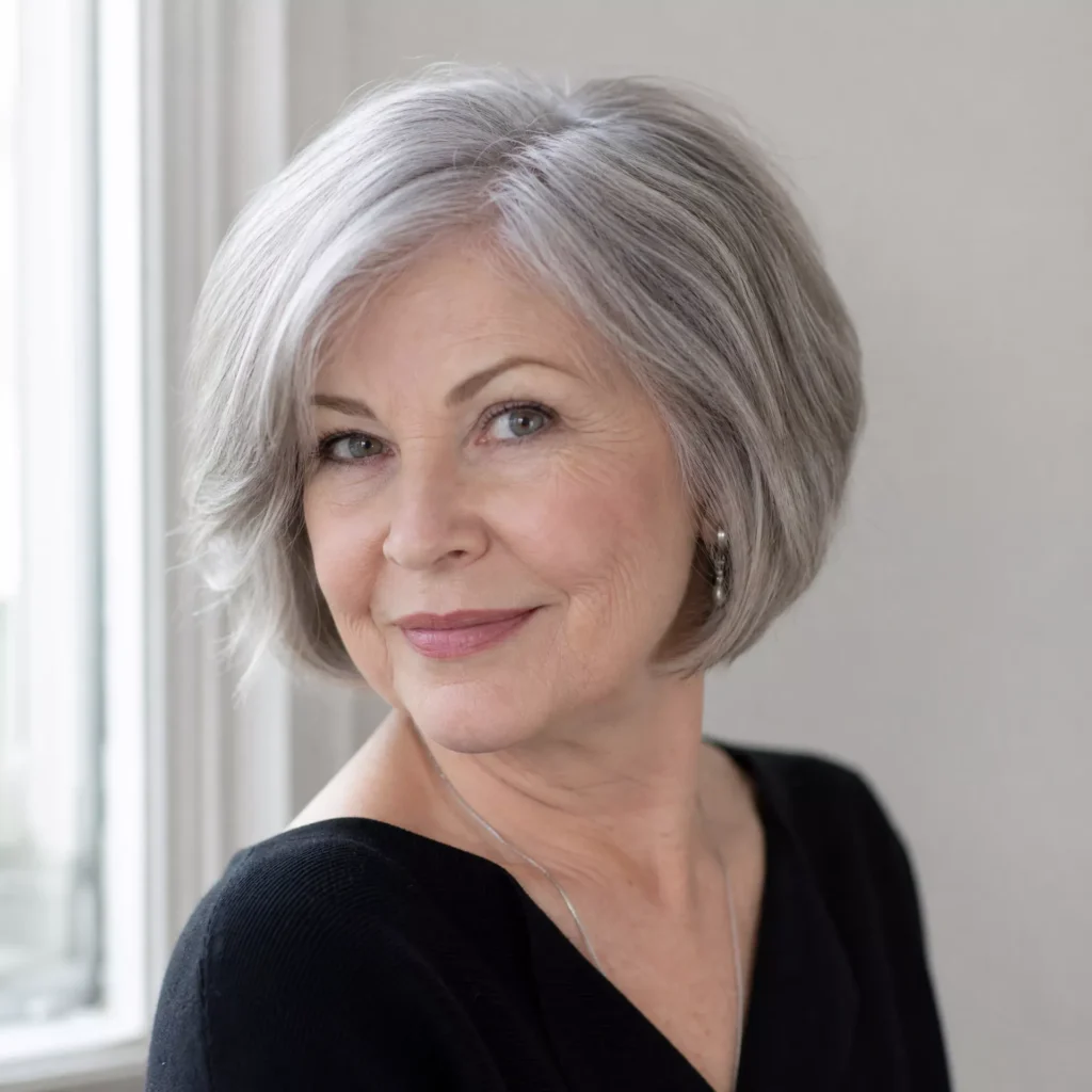 23 Short Hairstyles for Heart Face Shape Women 18 short gray style