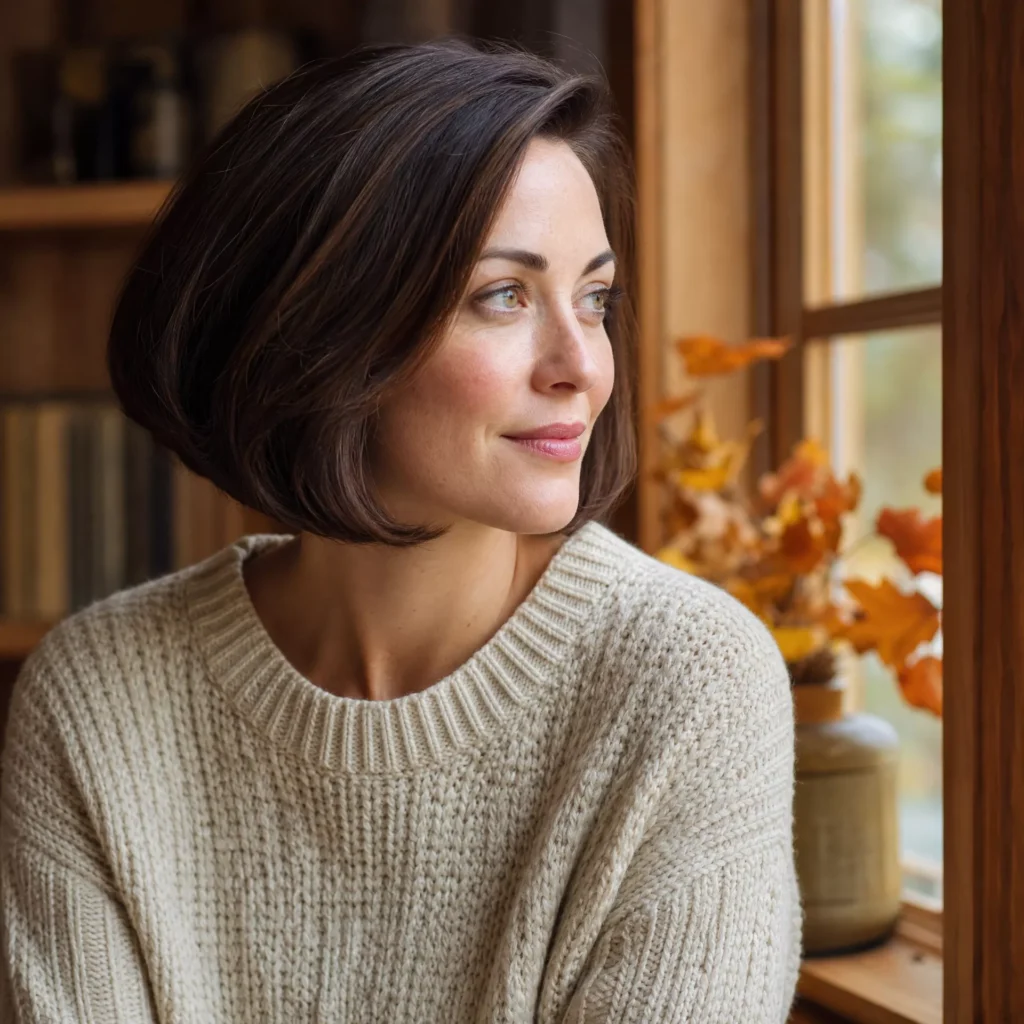 27 Best Haircuts for Fall That Women Are Requesting Now 19 ROUNDED BOB FOR THICK HAIR 1