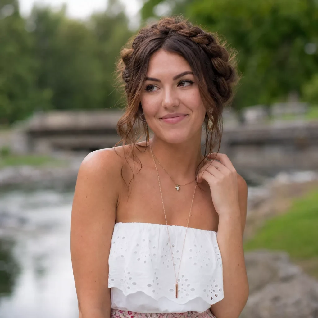 19 braided style with forehead volume