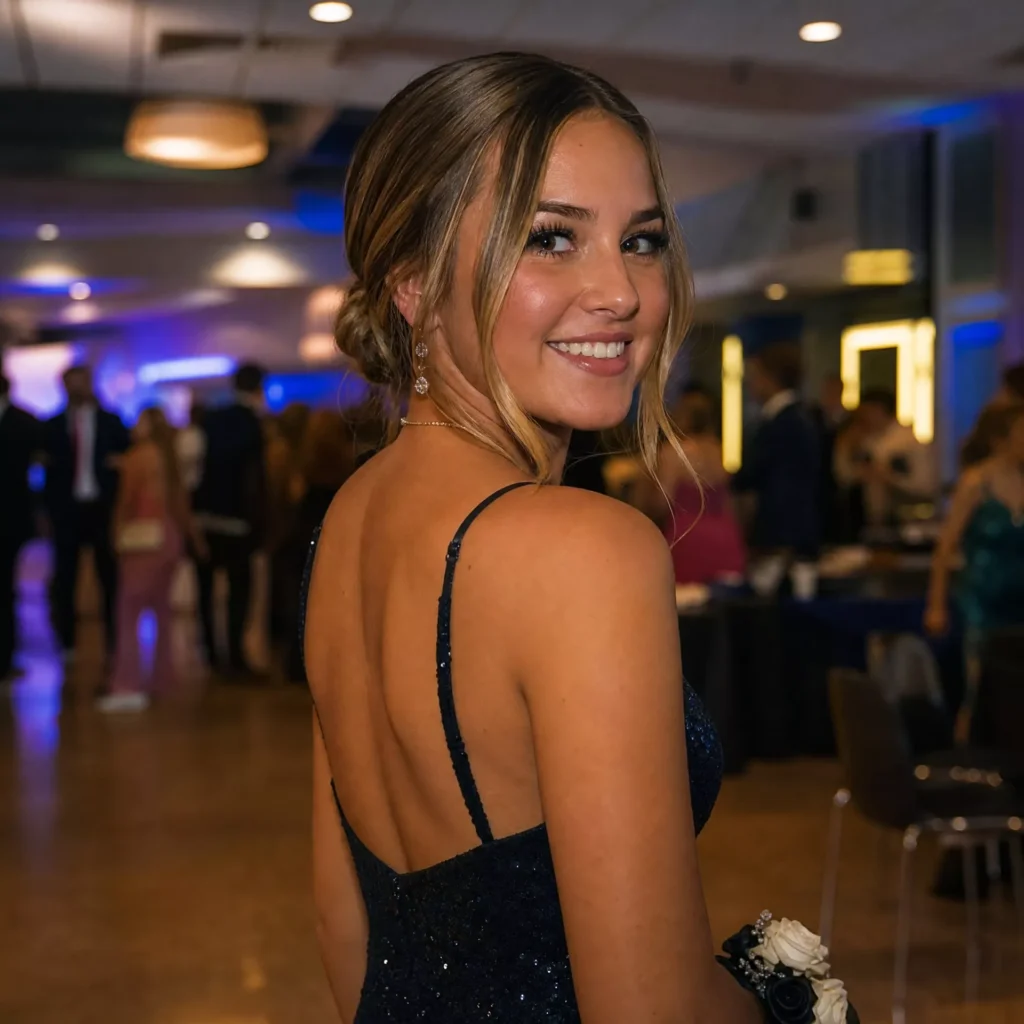 25 Homecoming Hairstyles That Are Actually Easy to Recreate 1 Low Bun with Face Pieces