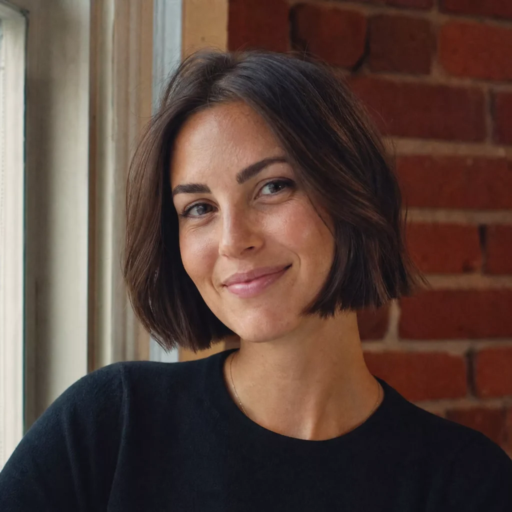 23 Short Hairstyles for Heart Face Shape Women 1 chinlength bob