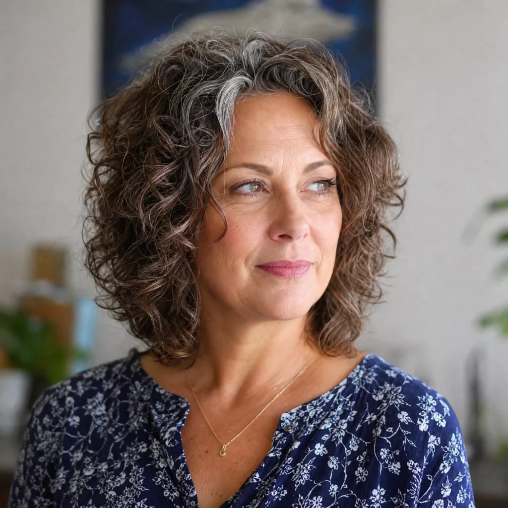 20 Curly Lob Hairstyles for Women Over 50 with Round Faces 20 Complete Curly Lob