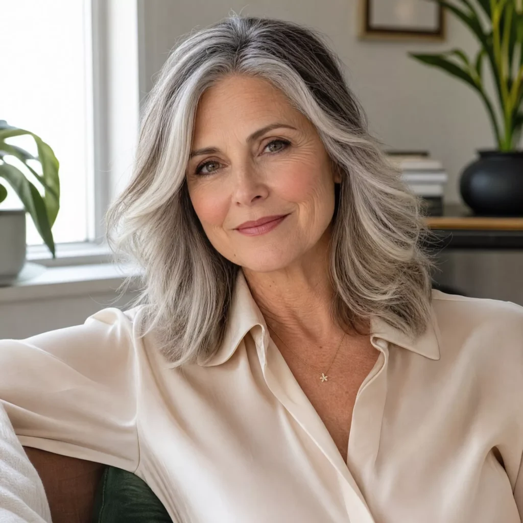 20 Mid Length Gray Ombre