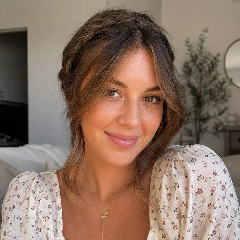 20 ROMANTIC FRONT BRAID WITH CURTAIN BANGS