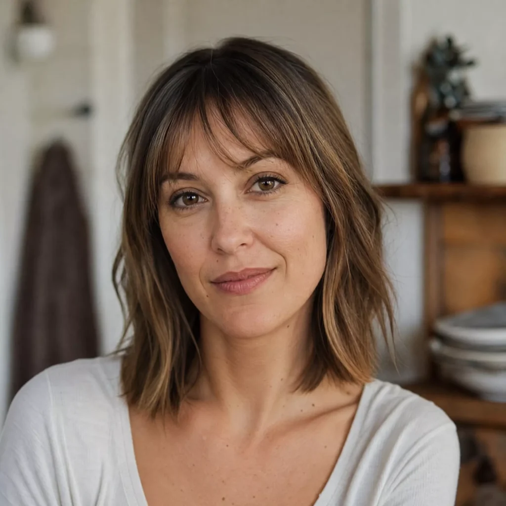 20 SHOULDER LENGTH CUT WITH WISPY FRINGE