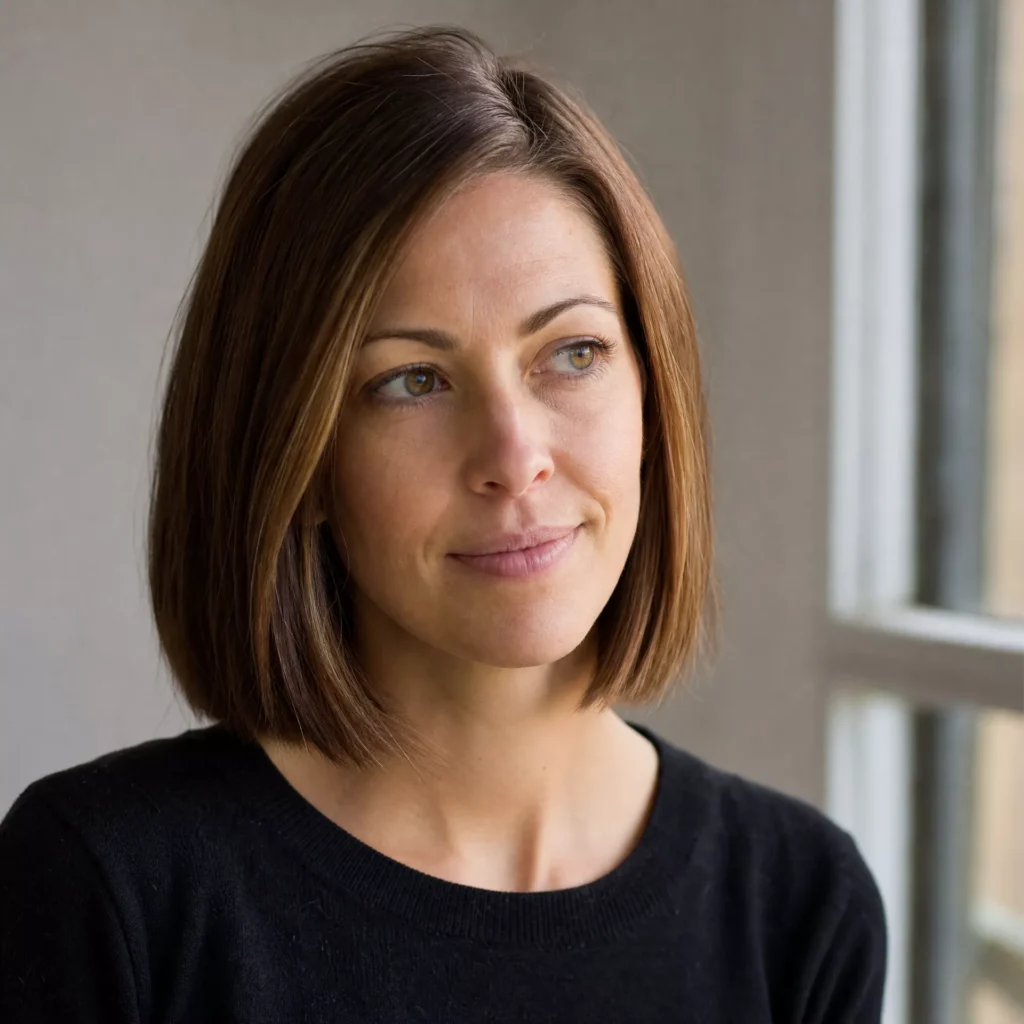 20 short long bob just below the chin