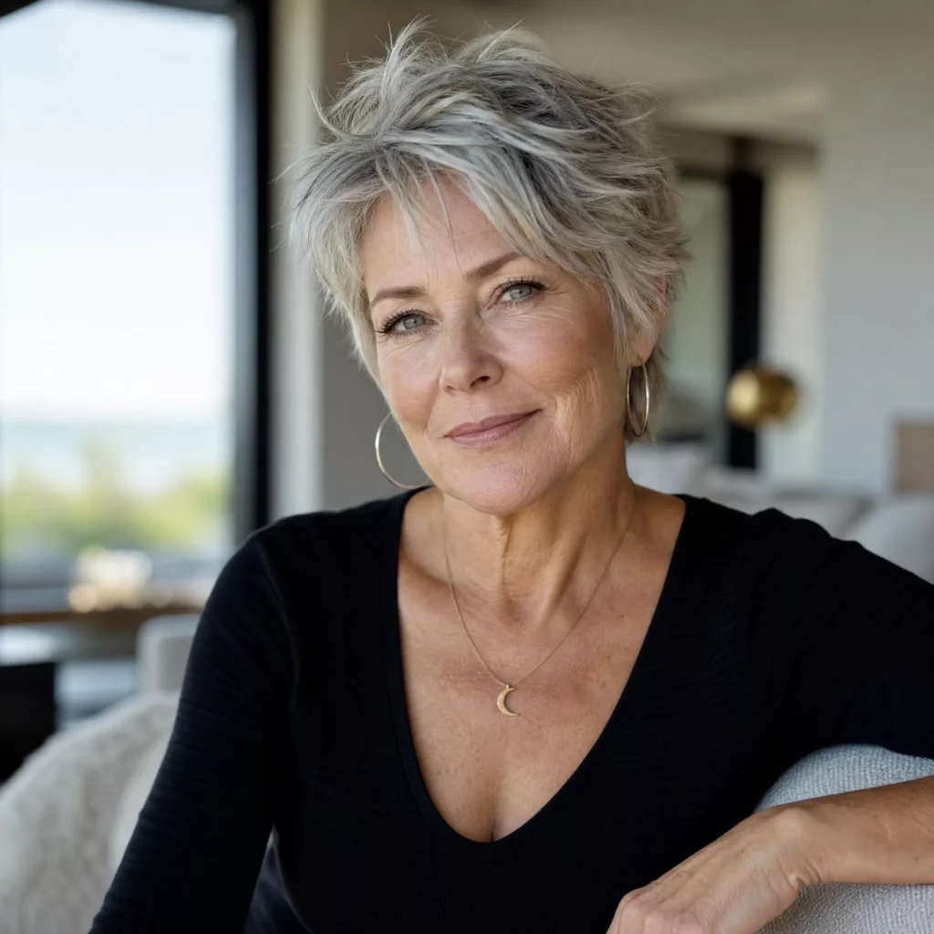 21 Short Choppy Cut For Women Over 60