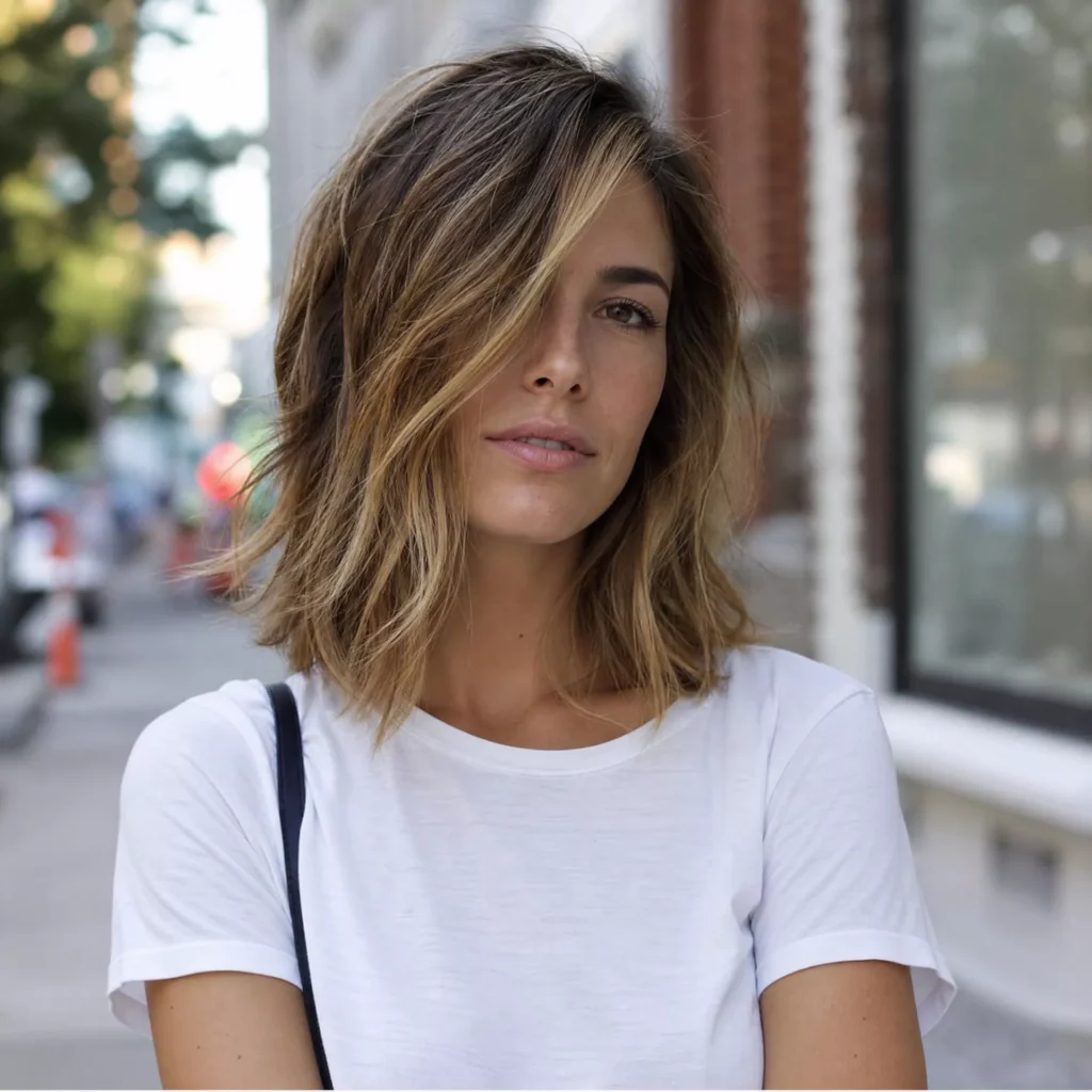 21 tousled long bob