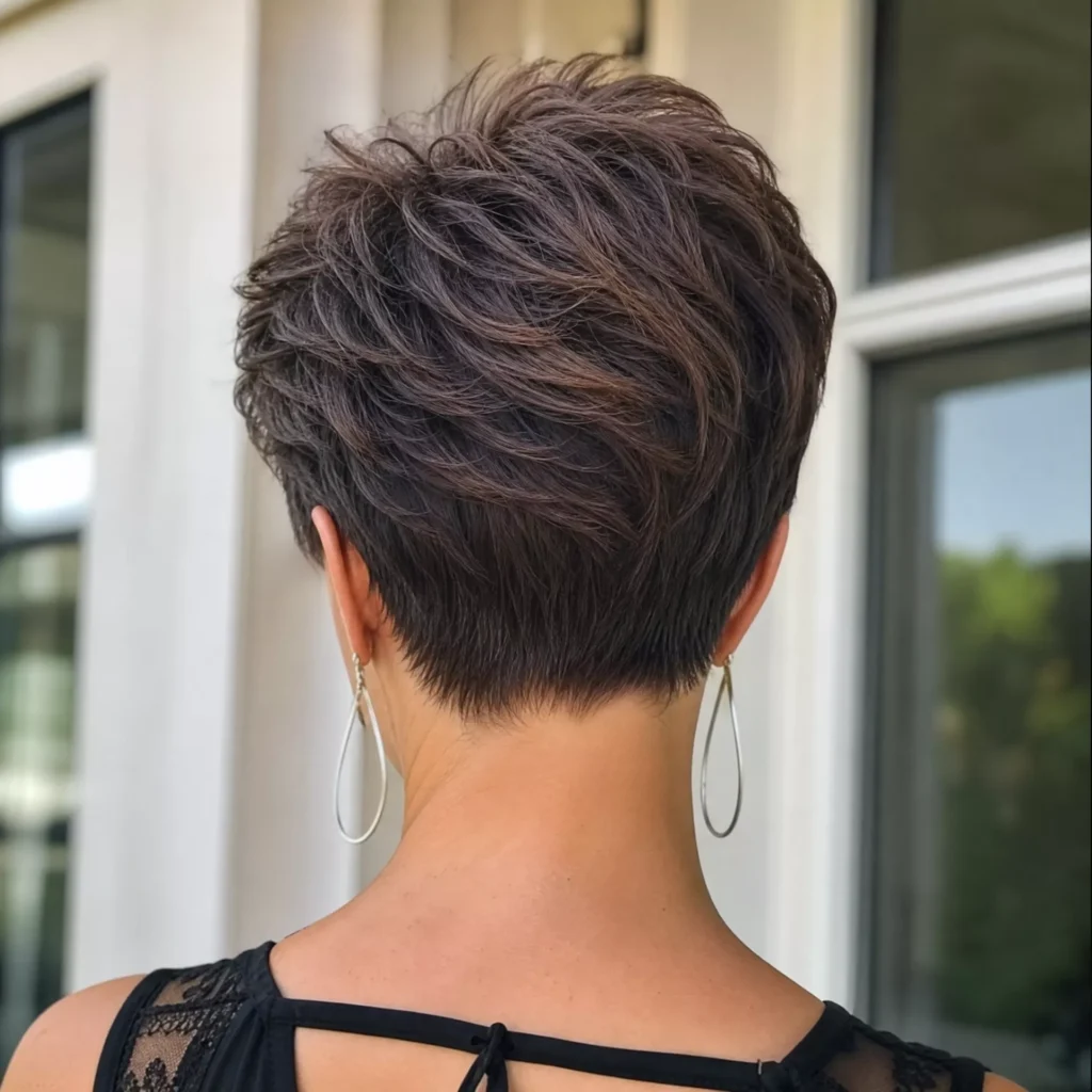 22 Pixie Cut Flipped Crown Back View