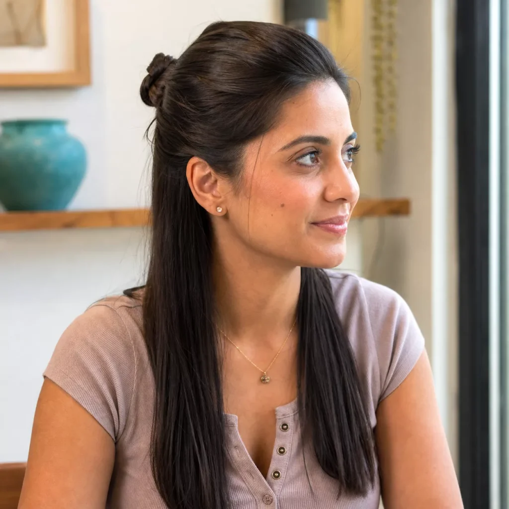 23 Knotted Half Up Hairstyle
