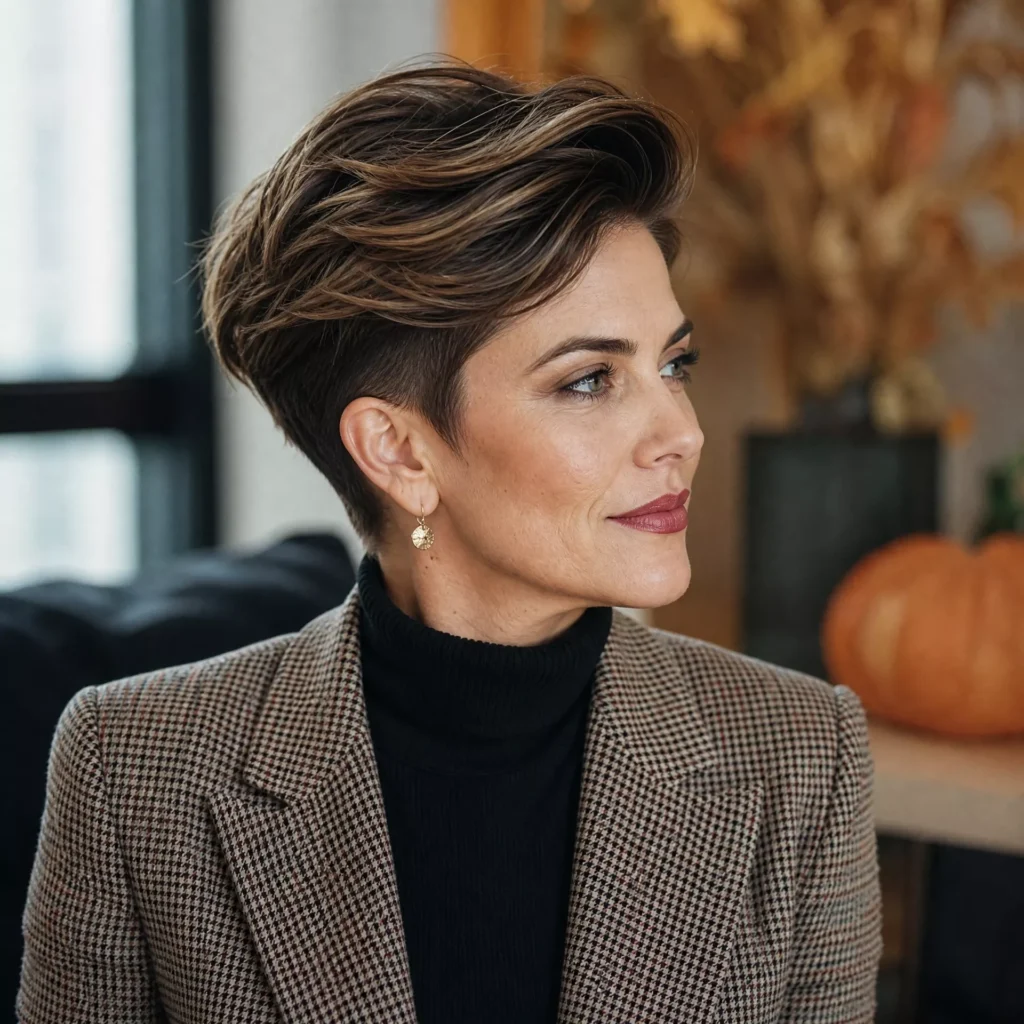 27 Best Haircuts for Fall That Women Are Requesting Now 24 LAYERED PIXIE WITH LONGER TOP 1