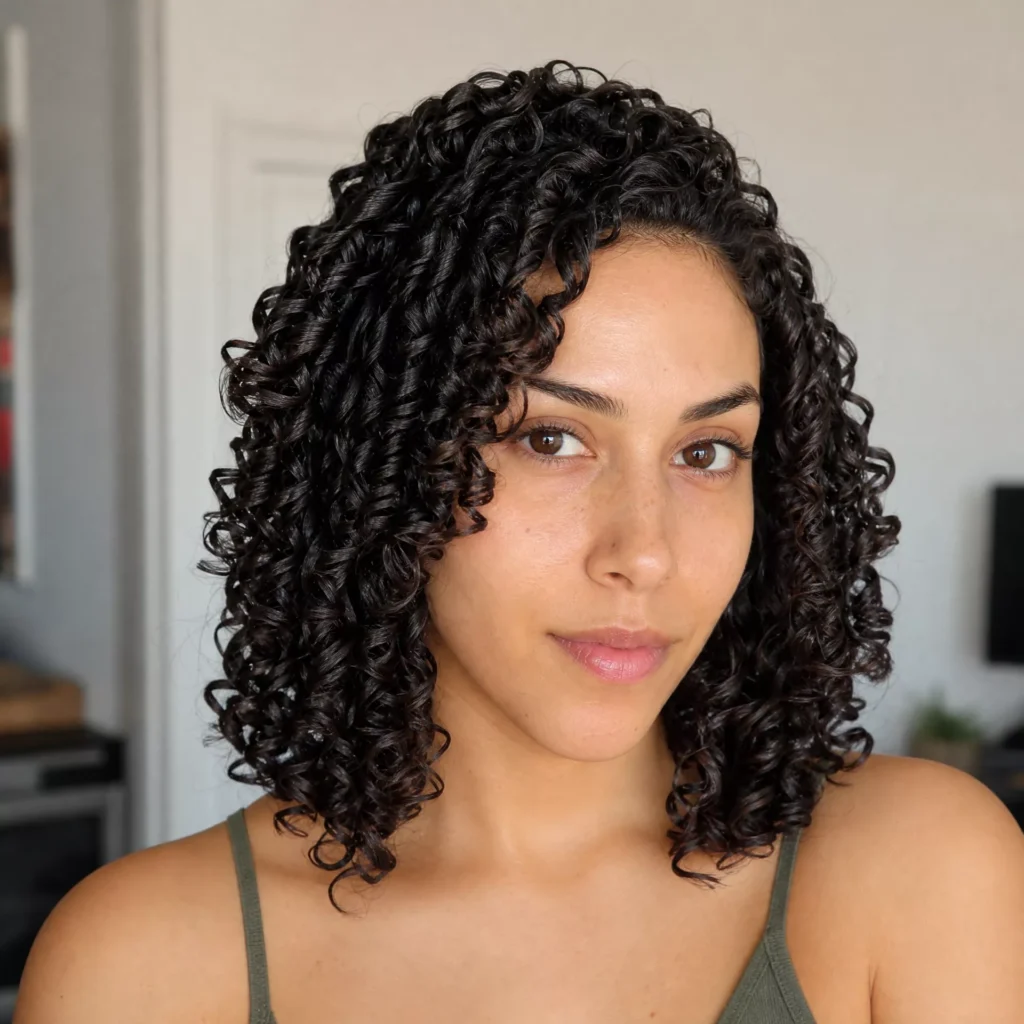 25 Wet set Finger coil Defined Curls