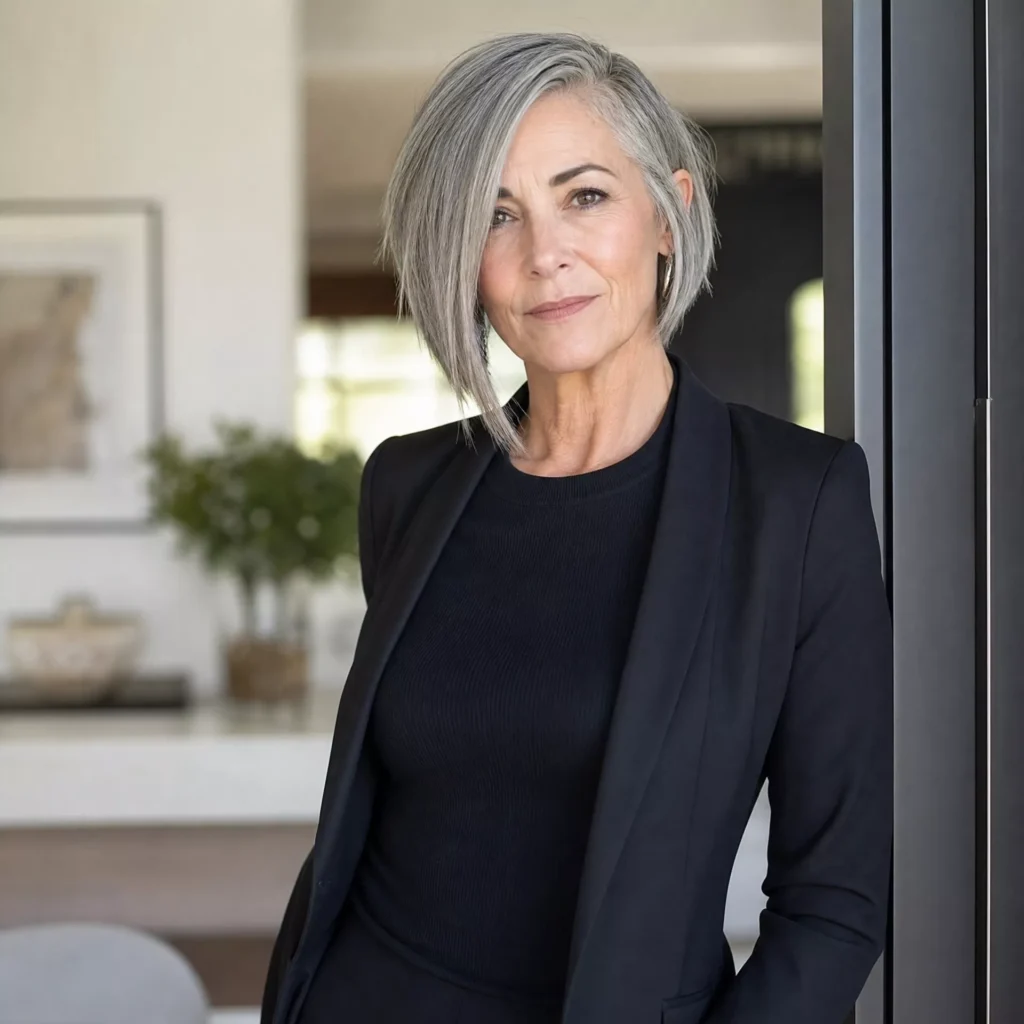 27 Asymmetrical Bob For Women Over 60